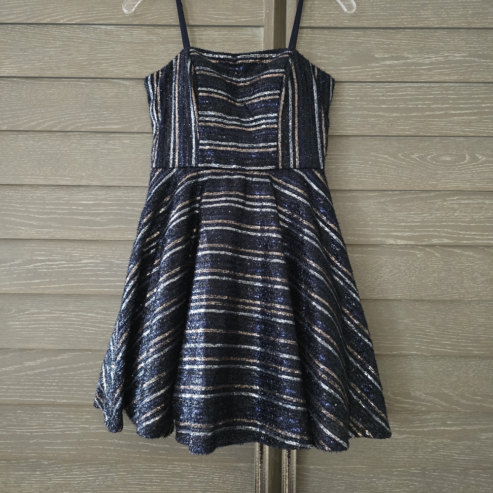 Sparkling Striped Kids Dress